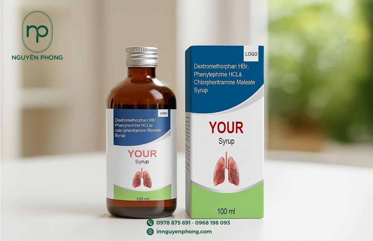 Mẫu hộp đựng siro chuyên nghiệp